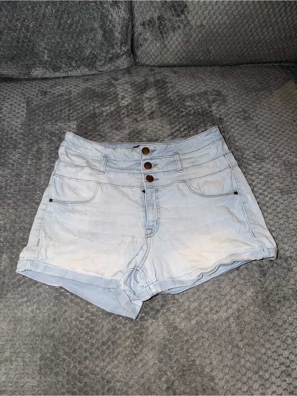 Y2K High-Waist Light Blue Women’s Denim Shorts